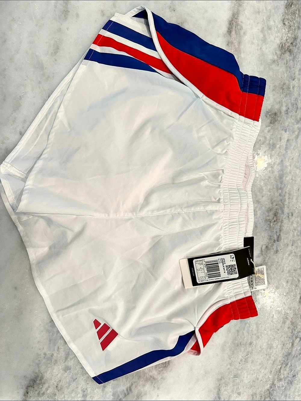 adidas Adizero Retro Running Shorts White & Red Small NWT